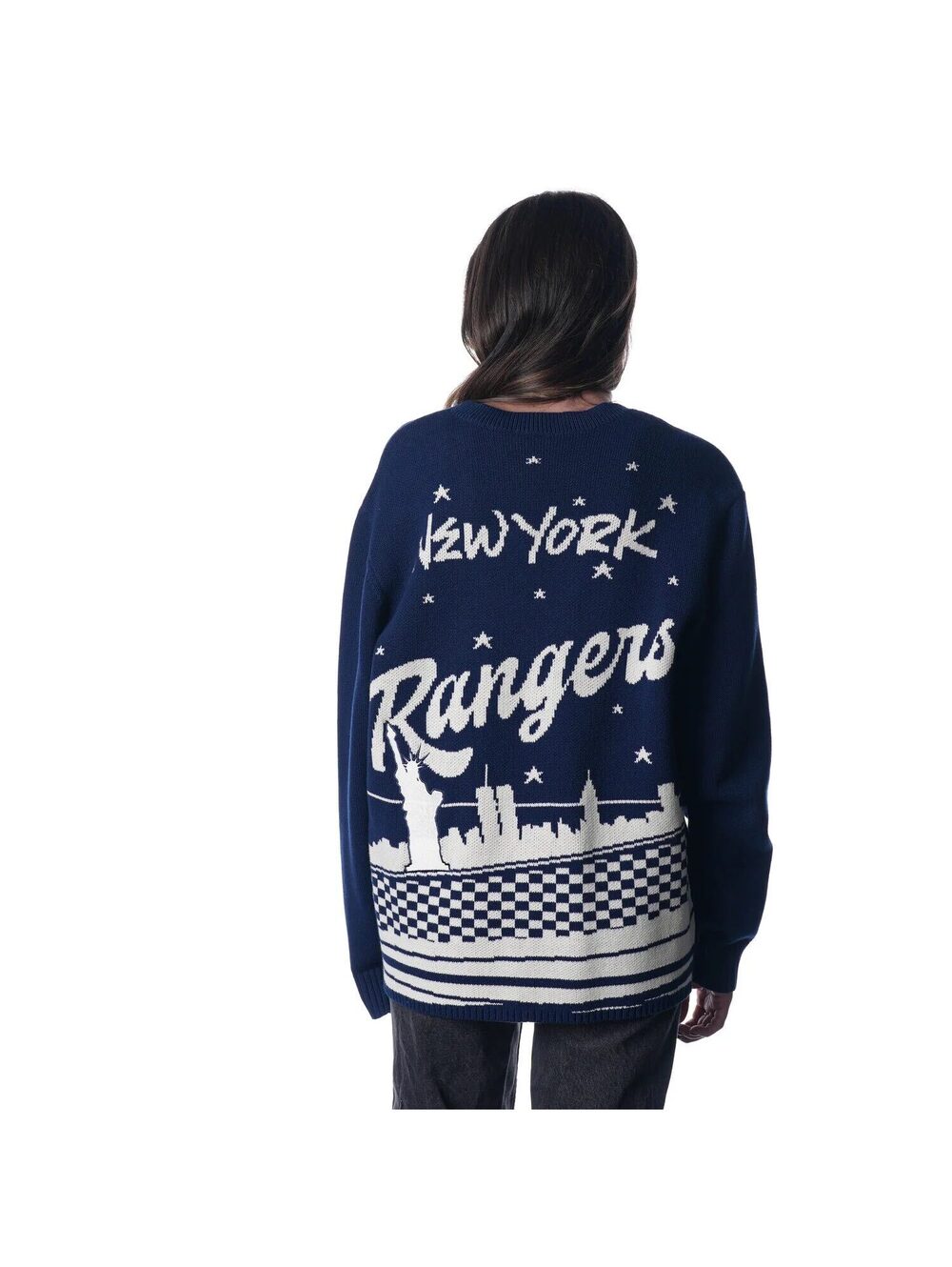 Wild Collective New York Rangers Hockey Skyline Cardigan Medium